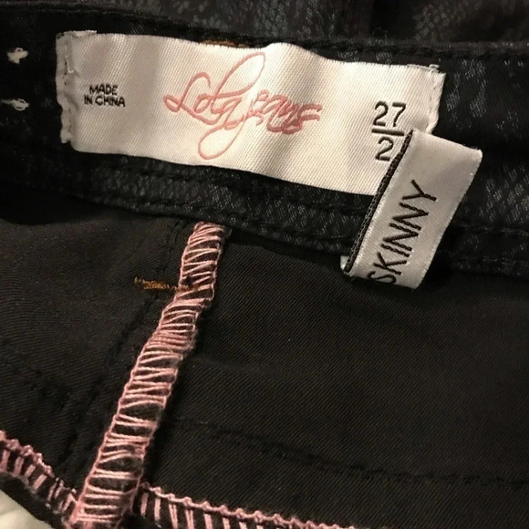 Lola Celina Skinny Jeans Black Lace Design - Picture 6 of 7